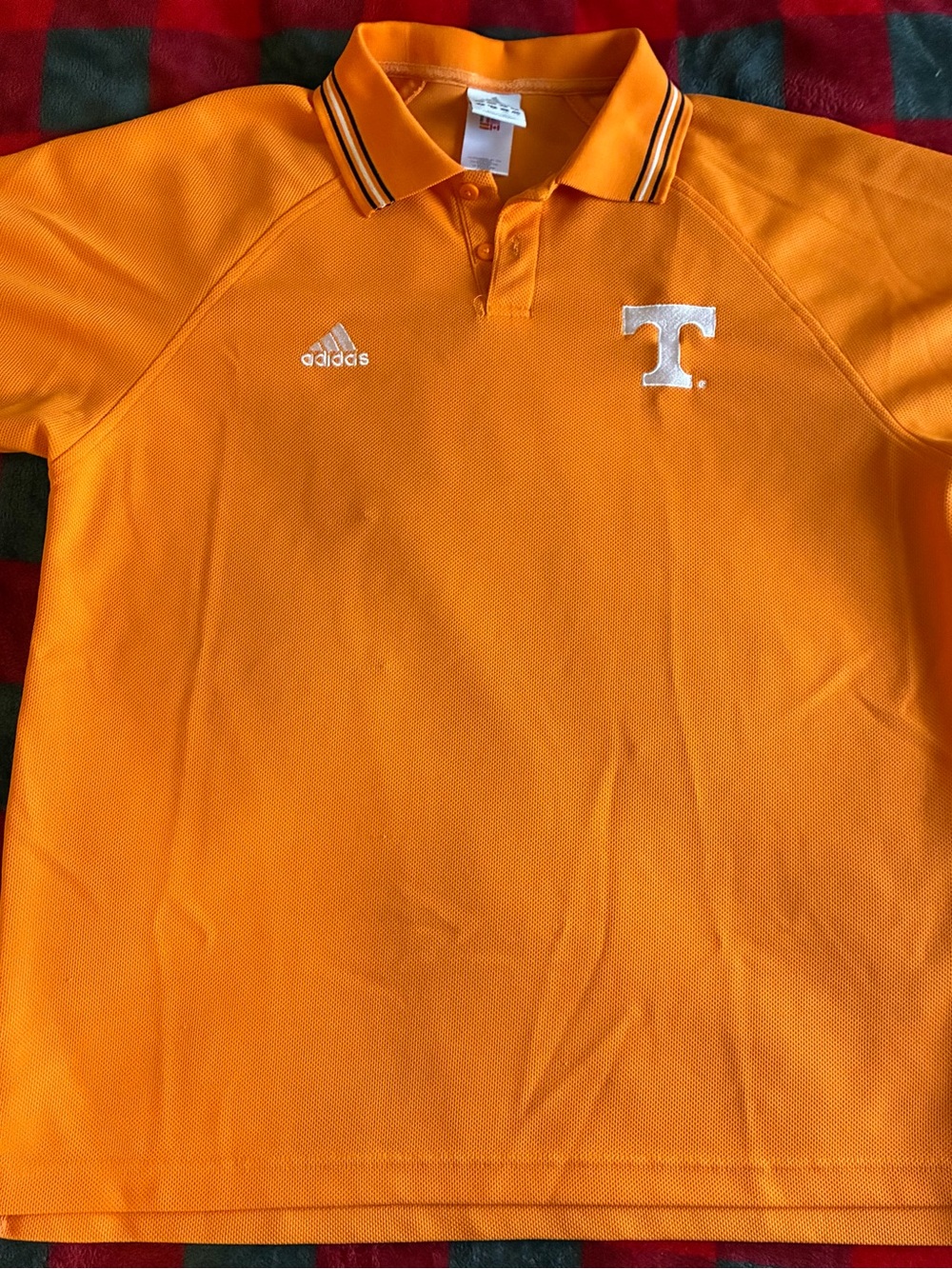 adidas Men's Tennessee Vols Orange Polo with White 'T' and Logo